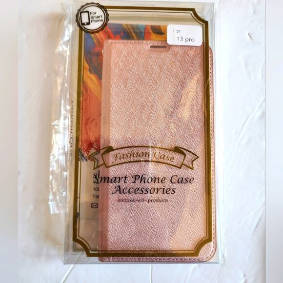 IPhone 13 Pro Rose Gold Phone Case Lightweight Slim Flip Folio NEW in Package. - Picture 1 of 7